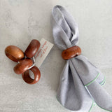 Napkin Rings Set || Round Wooden