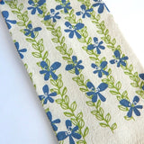 Natural Cotton Tea Towel || Floral Vine