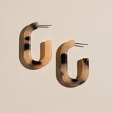 Ada Acrylic Hoops || Tortoise