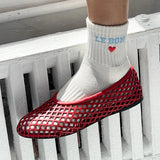 Embroidered Crew Socks || Vanilla