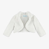 Girls Faux Fur Jacket || Ivory