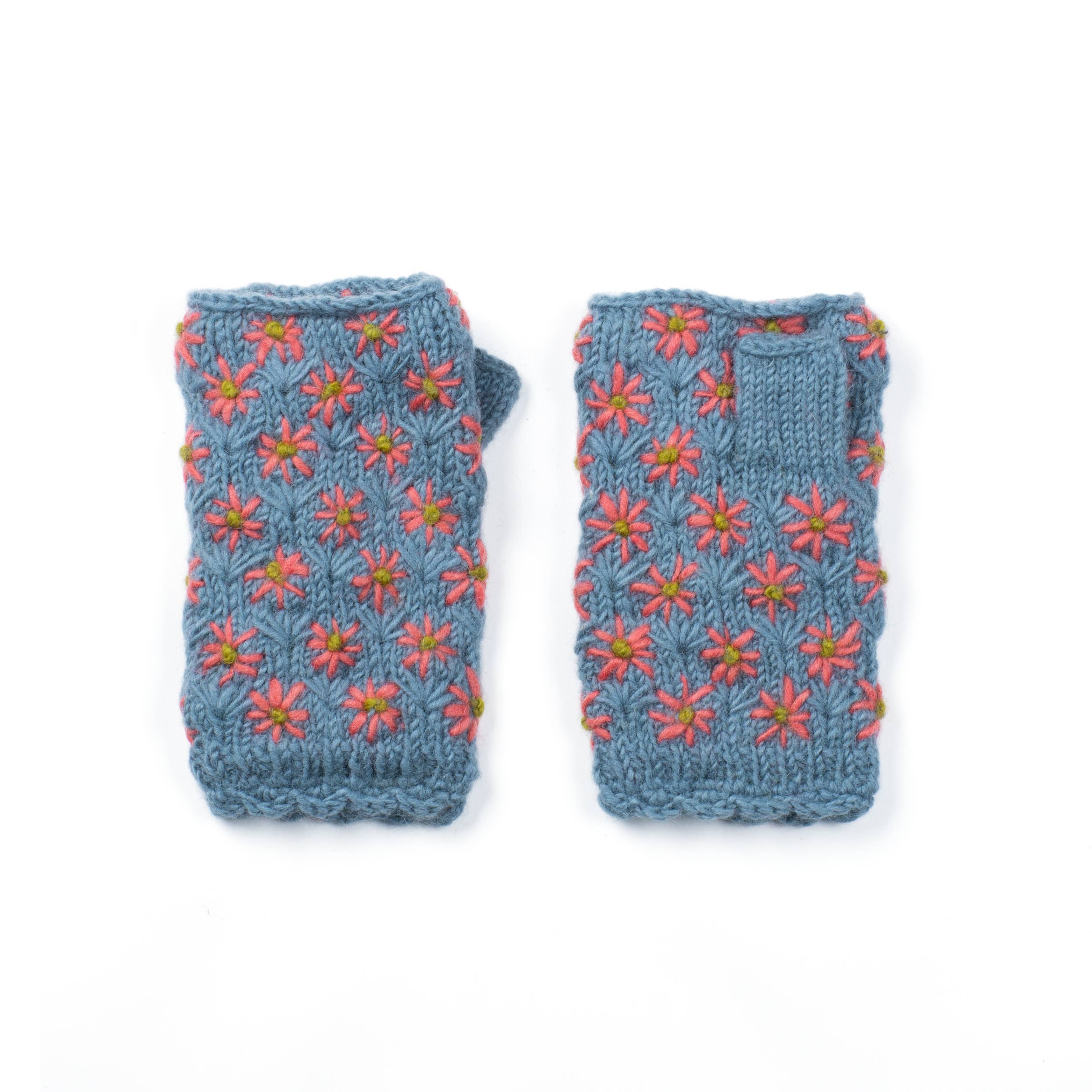 Anaya Handwarmers || Floral Embroidery
