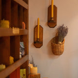 Hand-Dipped Beeswax Taper Candle || Pair