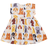 Girls Adaline Dress || Light Blue, Watercolor Dogs