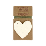 Petite Handmade Seed Paper Gift Tags || Heart