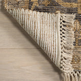 Marigold Vintage Tasseled Area Rug || Dark Brown, 4'x6'