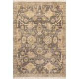 Marigold Vintage Tasseled Area Rug || Dark Brown, 4'x6'