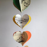 Paper Hearts Garland || Colorful Notes