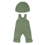 Knitted Doll Outfit 38cm || Overall & Beanie Hat