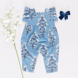 Baby Girls Elsie Jumper || Blue Bouquet Floral