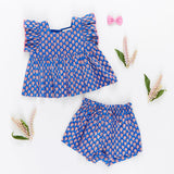 Baby Girl Elsie 2-Piece Set || Blue Lisbon Ditsy