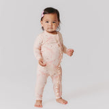 Baby Girls Ruffle Bamboo Romper || Pink Ballerinas