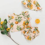 Baby Girls Abigail 2 Piece Set || Pink Botanical Oranges