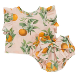 Baby Girls Abigail 2 Piece Set || Pink Botanical Oranges