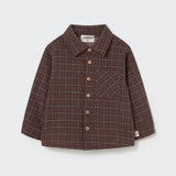 Baby Boy Organic Cotton Plaid Gauze Shirt