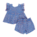 Baby Girl Elsie 2-Piece Set || Blue Lisbon Ditsy