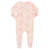 Baby Girls Ruffle Bamboo Romper || Pink Ballerinas