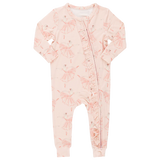 Baby Girls Ruffle Bamboo Romper || Pink Ballerinas