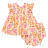 Baby Girls Stevie 2 Piece Set || Pink Gilded Floral