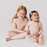 Baby Girls Ruffle Bamboo Romper || Pink Ballerinas