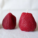 Beeswax Candle Pair || Large Strawberries