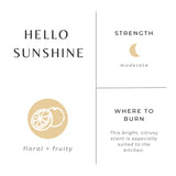 Non-Toxic Candle || Hello Sunshine