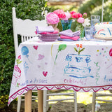 Happy Birthday Watercolor Tablecloth