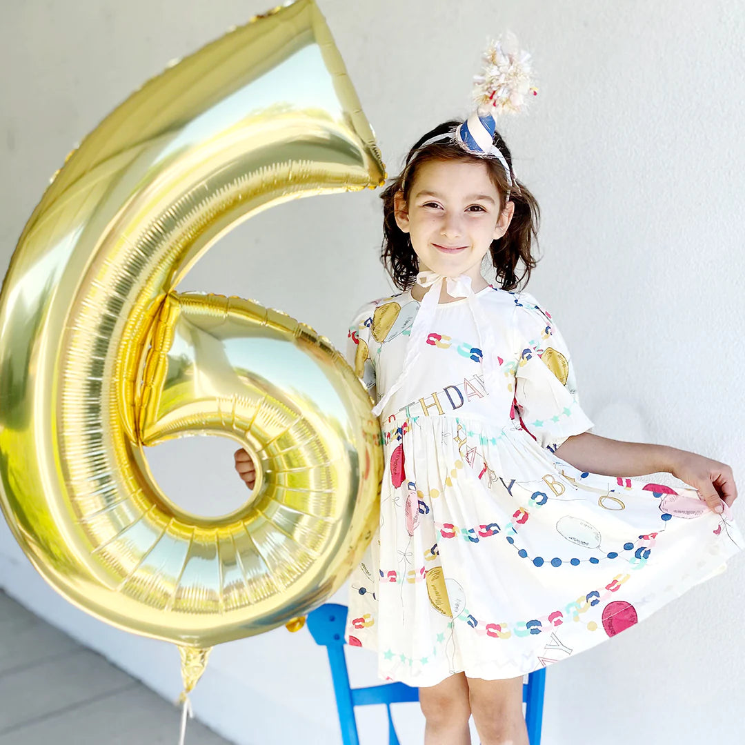 Girls Brooke Dress || Birthday Garland – Lyon and Pearle