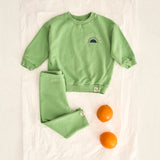 Soft Fleece Baby Leggings || Green