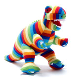 T-Rex Knitted Dinosaur || Bold Stripes