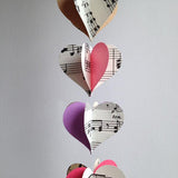 Paper Hearts Garland || Colorful Notes