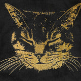 Cat Tote Bag with Glitter Ink || Black & Gold