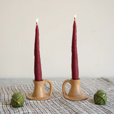 *NEW* Purple Carrot Beeswax Candle Taper Pair - 8inch tall
