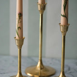 Tapered Candle Set || Floral Inlaid