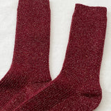 Winter Sparkle Socks || Wine