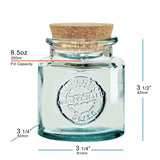 Authentic Jar Recycled Glass with Cork - 8.5 Oz