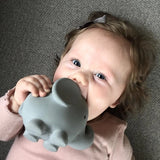 Organic Rubber Teether, Rattle, Bath Toy || Elephant