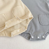 Amara Cotton Baby Bodysuit || Beige