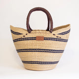 Ongo Striped Shopper Basket Bag