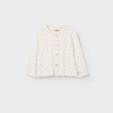 Floral Gauze Baby Jacket || Ivory & Blue