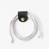 Cord Organizer || Black Classic Leather