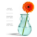 Large French Country Glass Vase - 9 1/2"