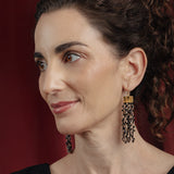 Cascade Fringe Earrings || White