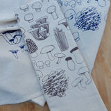 Natural Cotton Tea Towel || Mushroom