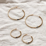 Small Mala Hoops || Rust