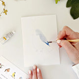 Paintable Notecards || Backyard Birds