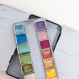 Metallic Travel Watercolor Paint Set || 12 Colors