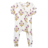 Baby Ruffle Bamboo Romper || Lavender Dandelion