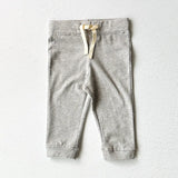 Organic Baby Drawstring Joggers || Heather Grey