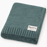 Organic Cotton Luxury Receiving Blanket || Hunter Green